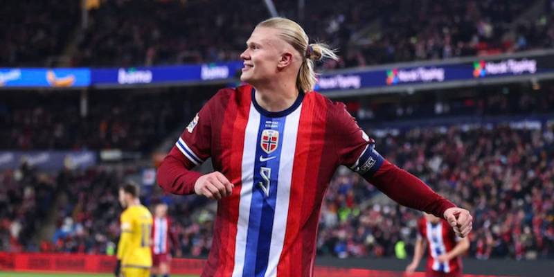 Erling Haaland đã lập hat-trick trong chiến thắng  5-0 trên sân nhà trước Kazakhstan ở Ullevaar của Oslo vào ngày 17 tháng 11.